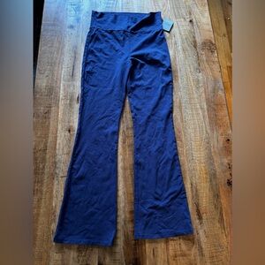 Forever 21 Deep Blue unique wash flare high waisted rise leggings NW LARGE